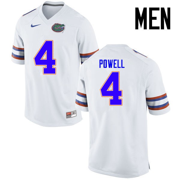 Florida Gators Men #4 Brandon Powell College Football Jerseys White
